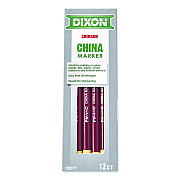 Dixon China Marker, 0.3" x 7", Crimson Red, Dozen (000710002)