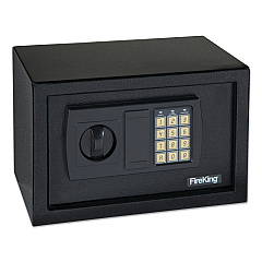 FireKing Small Personal Safe, 0.3 cu ft, 12.19w x 7.56d x 7.88h, Black (FIRHS1207)
