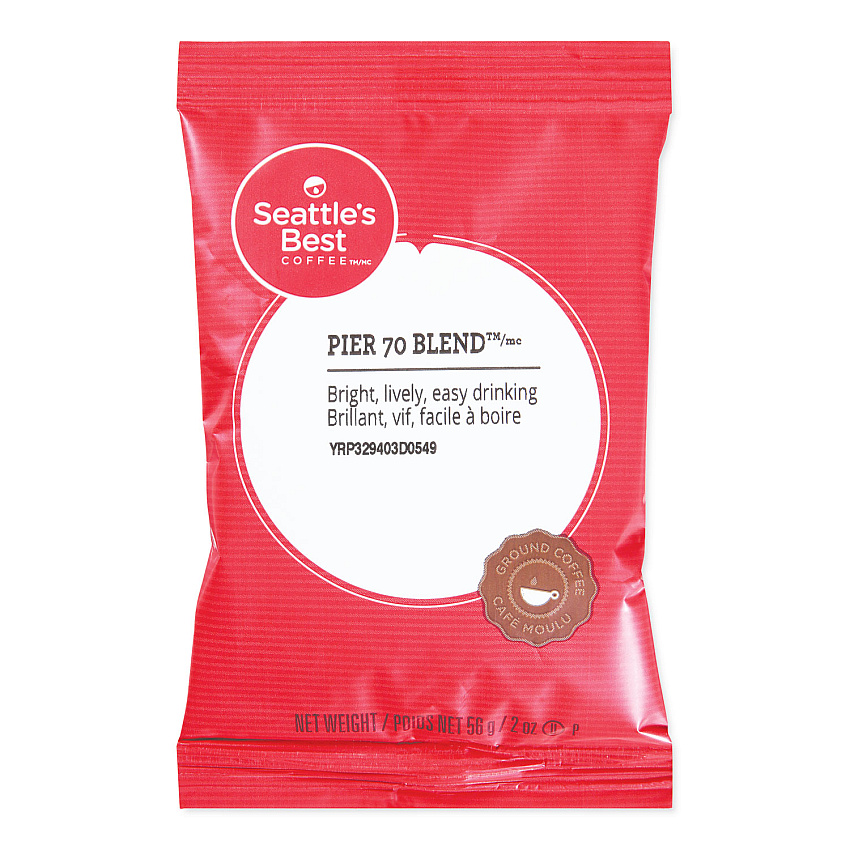 Seattle's Best Premeasured Coffee Packs, Pier 70 Blend, 2 oz Packet, 18/Box (SEA11008556)