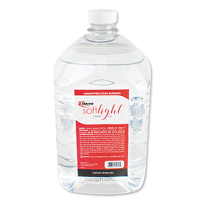 Sterno Soft Light Liquid Wax Lamp Oil, Clear, 1 gal Bottle, 4/Carton (STE30644)