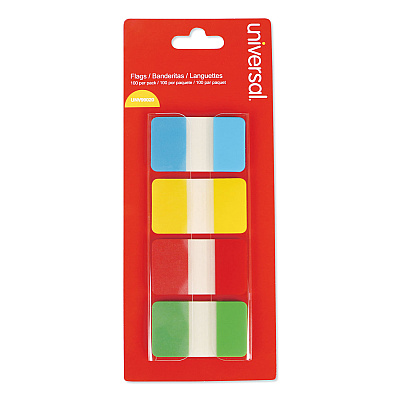 Universal Self Stick Index Tab, 1", Assorted Colors, 100/Pack (UNV99020)