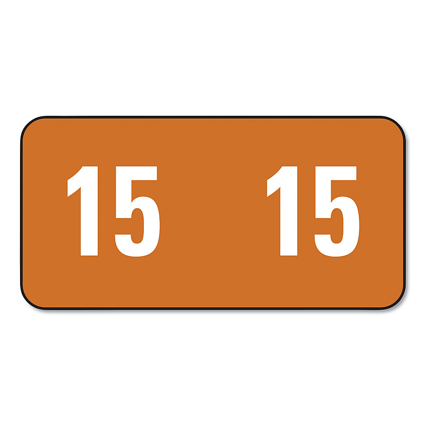 Smead Yearly End Tab File Folder Labels, 15, 0.5 x 1, Brown, 25/Sheet, 10 Sheets/Pack (SMD67915)