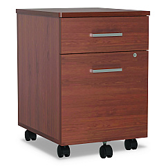 Linea Italia Trento Line Mobile Pedestal File, Left or Right, 2-Drawers: Box/File, Legal/Letter, Cherry, 16.5" x 19.75" x 23.63" (LITTR752CH)