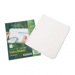 AbilityOne 7530016006981 SKILCRAFT Avery Index Maker Dividers, 5-Tab, 11 x 8.5, White, 5 Sets