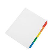 AbilityOne 7530013649489, SKILCRAFT Table of Contents Indexes, Avery Style, 5-Tab, 1 to 5, 11 x 8.5, White, 1 Set