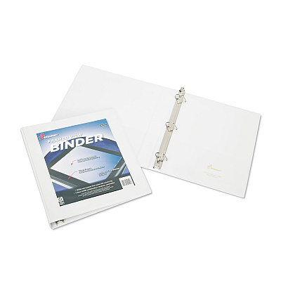 AbilityOne 7510014621386, SKILCRAFT Framed Slant-D Ring View Binder, 3 Rings, 1" Capacity, 11 x 8.5, White