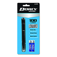 DORCY 100 Lumen LED Penlight, 2 AAA Batteries (Included), Silver (DCY411218)