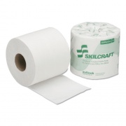 AbilityOne 8540005303770, SKILCRAFT Toilet Tissue, Septic Safe, 1-Ply, White, 1,200 Sheets/Roll, 80 Rolls/Box