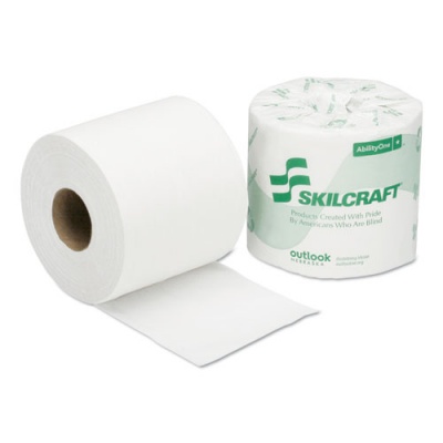 AbilityOne 8540015547678, SKILCRAFT Toilet Tissue, Septic Safe, 2-Ply, White, 550 Sheets/Roll, 40 Rolls/Box
