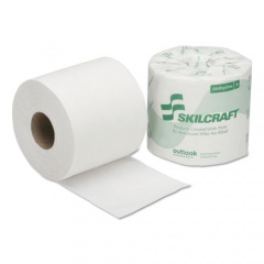 AbilityOne 8540016308728, SKILCRAFT Toilet Tissue, Septic Safe, 1-Ply, White, 1,000/Roll, 96 Roll/Box