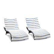 Las Rayas Chaise Cover 30x85 Navy, Pack Of 2 (PNP-CC-HS3085NV-2PK)