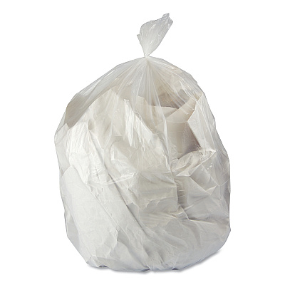 Heritage Linear Low-Density Can Liners, 7 gal, 0.35 mil, 20" x 21", Clear, Flat Pack, 1,000/Carton (HERH4021RC)