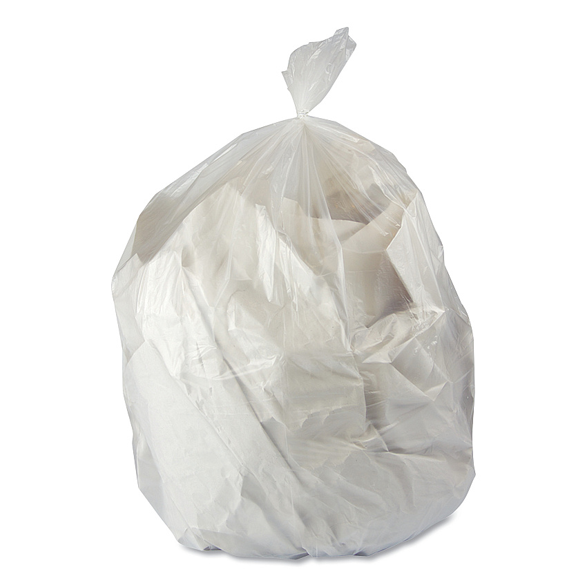 Heritage Linear Low-Density Can Liners, 7 gal, 0.35 mil, 20" x 21", Clear, Flat Pack, 1,000/Carton (HERH4021RC)