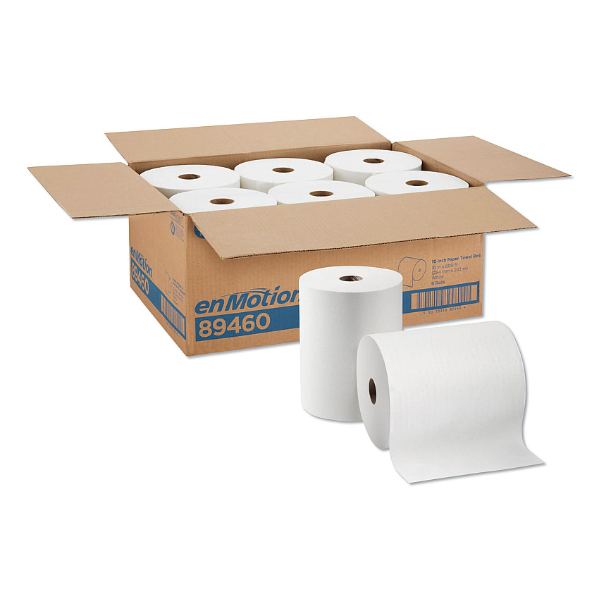 Georgia Pacific Professional Paper Towel High Capacity Rolls, 1-Ply, 10" x 800 ft, White, 6 Rolls/Carton (GPC89460)