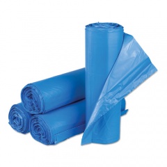 Inteplast Group High-Density Commercial Can Liners, 33 gal, 14 microns, 30" x 43", Blue, 250/Carton (BRS304314BL)