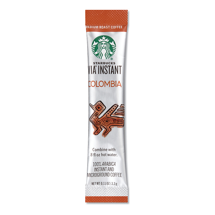 Starbucks VIA Ready Brew Coffee, 0.12 oz, Colombia, 8/Box (SBK11019881)