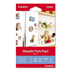 Canon Glossy Magnetic Photo Paper, 13 mil, 4 x 6, White, 5 Sheets/Pack (CNM3634C002)