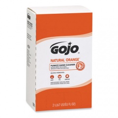 GOJO NATURAL ORANGE Pumice Hand Cleaner Refill, Citrus Scent, 2,000mL, 4/Carton (7255)