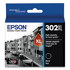 Epson T302XL020-S (T302XL) Claria High-Yield Ink, Black