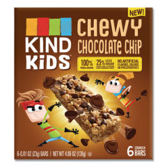 KIND Kids Bars, Chewy Chocolate Chip, 0.81 oz, 6/Pack (25987)