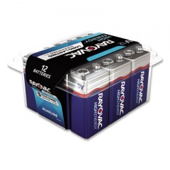 Rayovac Alkaline 9V Batteries, 12/Pack (A160412PPK)