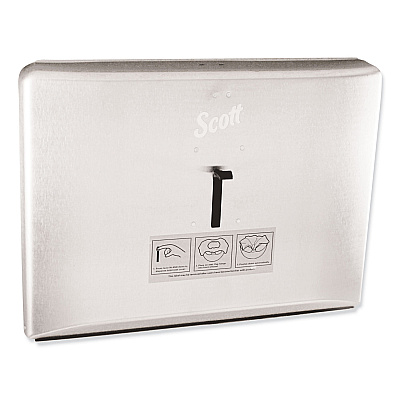 Scott Personal Seat Cover Dispenser, 16.6 x 2.5 x 12.3, Stainless Steel (KCC09512)