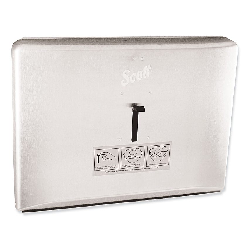 Scott Personal Seat Cover Dispenser, 16.6 x 2.5 x 12.3, Stainless Steel (KCC09512)