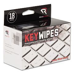 Read Right KeyWipes Keyboard Wet Wipes, 6.88 x 5, Unscented, 18/Box (REARR1233)