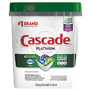 Cascade ActionPacs, Fresh Scent, 34.5 oz, 62 Packs/Bag, 3 Bags/Carton (PGC97726)