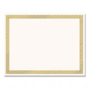 Great Papers Foil Border Certificates, 8.5 x 11, Ivory/Gold with Braided Gold Border, 12/Pack (936060)