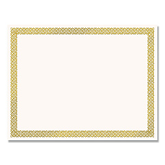 Great Papers Foil Border Certificates, 8.5 x 11, Ivory/Gold with Braided Gold Border, 12/Pack (COS936060)