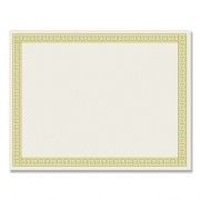 Great Papers Foil Border Certificates, 8.5 x 11, Ivory/Gold with Channel Gold Border, 12/Pack (963070)