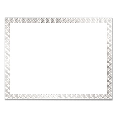 Great Papers Foil Border Certificates, 8.5 x 11, White/Silver with Braided Silver Border,15/Pack (COS963027)