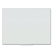 U Brands Floating Glass Ghost Grid Dry Erase Board, 47 x 35, White (UBR2799U0001)