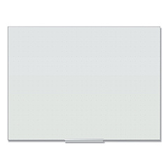 U Brands Floating Glass Ghost Grid Dry Erase Board, 47 x 35, White (UBR2799U0001)