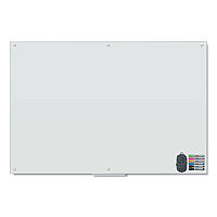 U Brands Magnetic Glass Dry Erase Board Value Pack, 70" x 47", Frosted White (UBR3974U0001)
