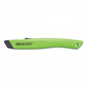 Westcott Safety Ceramic Blade Box Cutter, 0.5" Blade, 5.5" Plastic Handle, Green (16475)