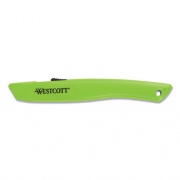 Westcott Safety Ceramic Blade Box Cutter, 0.5" Blade, 6.15" Plastic Handle, Green (17519)