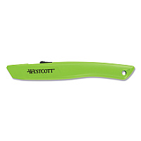 Westcott Safety Ceramic Blade Box Cutter, 0.5" Blade, 6.15" Plastic Handle, Green (ACM17519)