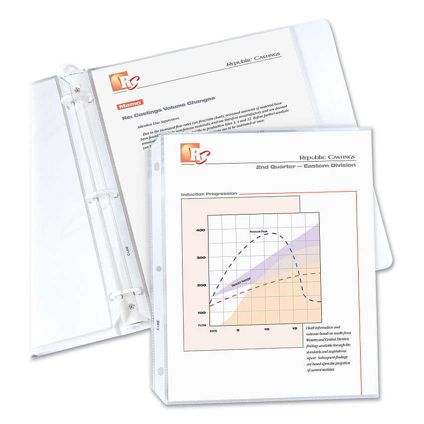 C-Line Standard Weight Polypropylene Sheet Protectors, Non-Glare, 2", 11 x 8.5, 50/Box (CLI62038)