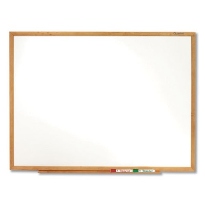Quartet Classic Series Total Erase Dry Erase Boards, 48 x 36, White Surface, Oak Fiberboard Frame (S574)