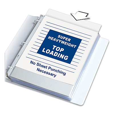 C-Line Super Heavyweight Poly Sheet Protectors, Non-Glare, 2", 11 x 8.5, 50/Box (CLI61008)
