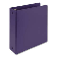 Samsill Earth's Choice Biobased Economy Round Ring View Binders, 3 Rings, 3" Capacity, 11 x 8.5, Purple (17388)