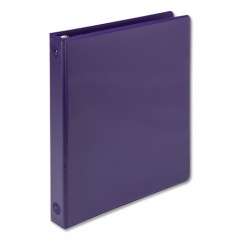 Samsill Earth's Choice Plant-Based Economy Round Ring View Binders, 3 Rings, 1" Capacity, 11 x 8.5, Purple (17338)