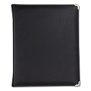 Samsill Classic Collection Zipper Ring Binder, 3 Rings, 1.5" Capacity, 11 x 8.5, Black (SAM15250)
