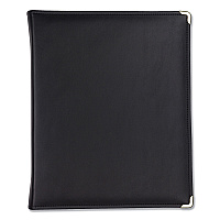 Samsill Classic Collection Zipper Ring Binder, 3 Rings, 1.5" Capacity, 11 x 8.5, Black (SAM15250)