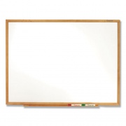 Quartet Classic Series Total Erase Dry Erase Boards, 96 x 48, White Surface, Oak Fiberboard Frame (S578)