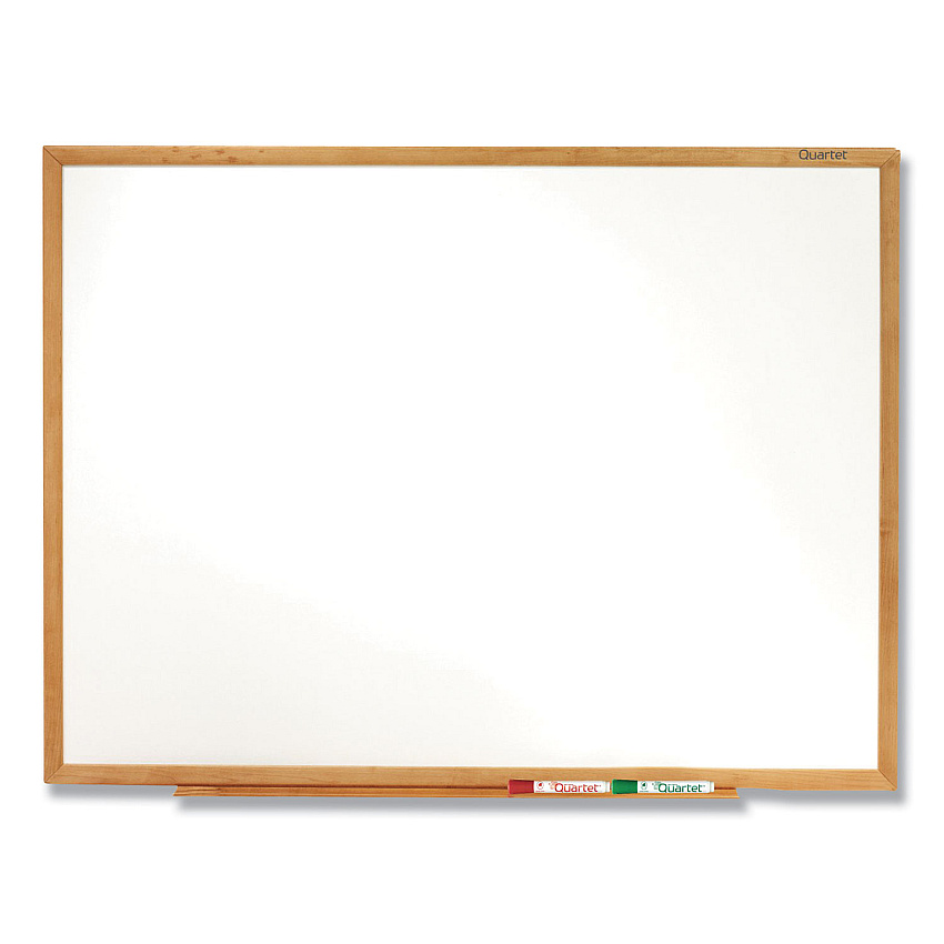 Quartet Classic Series Total Erase Dry Erase Boards, 96 x 48, White Surface, Oak Fiberboard Frame (QRTS578)