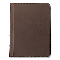 Samsill Vintage Hardback Zipper Portfolio, Vinyl, Dark Brown, 11 x 8.5 (SAM70836)