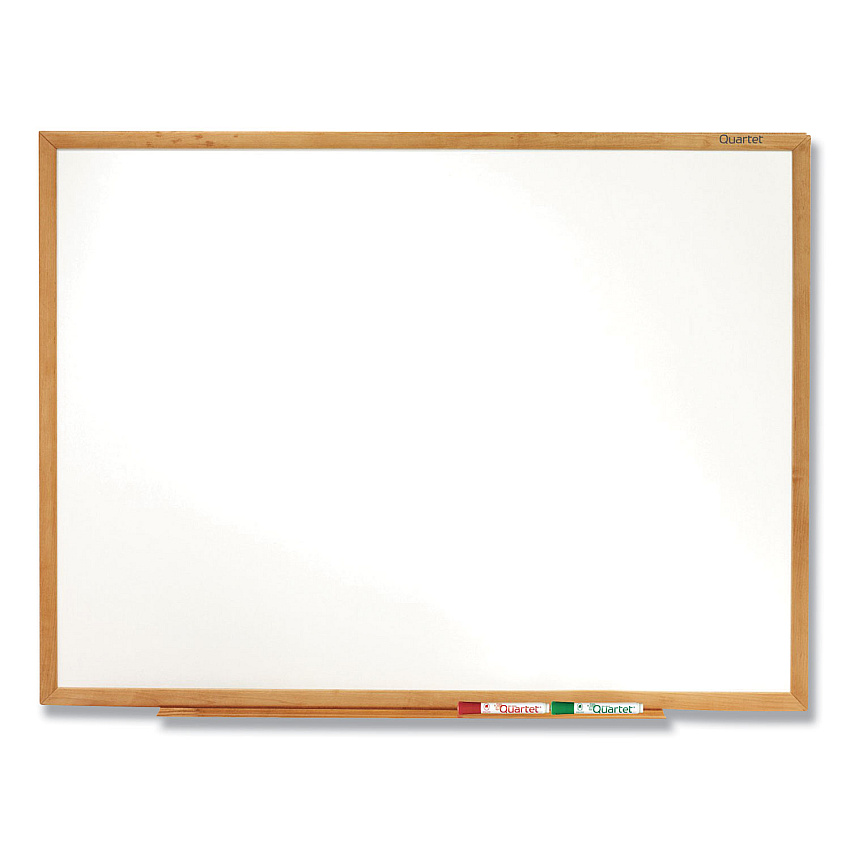 Quartet Classic Series Total Erase Dry Erase Boards, 36 x 24, White Surface, Oak Fiberboard Frame (QRTS573)